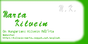 marta kilvein business card